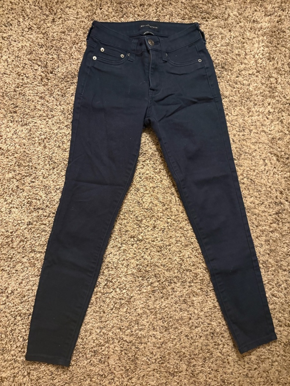 Aeropostale High Rise Jeggings Dark Wash Skinny Jeans Size 000